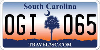 SC license plate OGI065