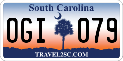 SC license plate OGI079