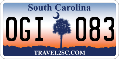 SC license plate OGI083