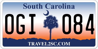 SC license plate OGI084