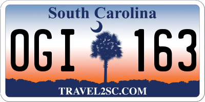 SC license plate OGI163
