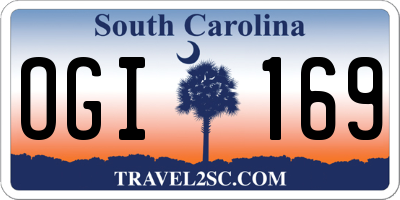 SC license plate OGI169