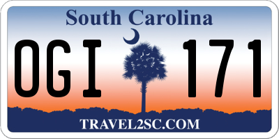 SC license plate OGI171