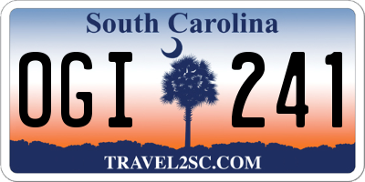 SC license plate OGI241