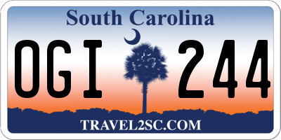 SC license plate OGI244