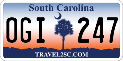 SC license plate OGI247