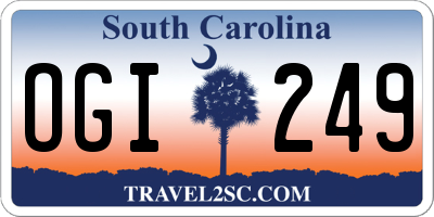 SC license plate OGI249