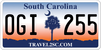 SC license plate OGI255
