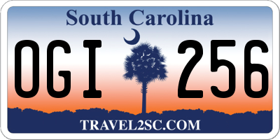 SC license plate OGI256