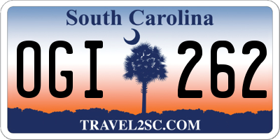 SC license plate OGI262