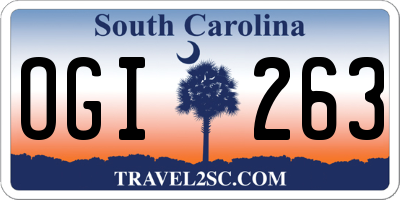 SC license plate OGI263