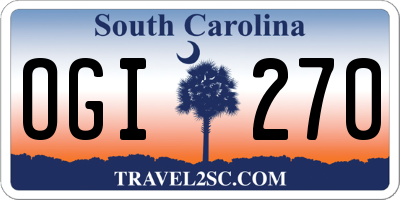 SC license plate OGI270