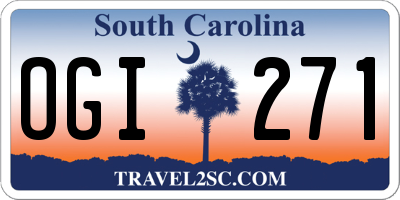 SC license plate OGI271