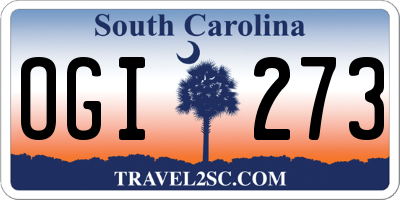 SC license plate OGI273