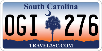 SC license plate OGI276