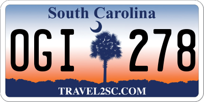 SC license plate OGI278