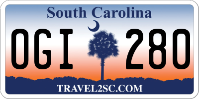 SC license plate OGI280