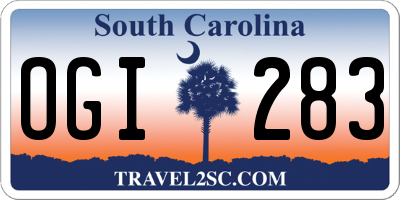 SC license plate OGI283