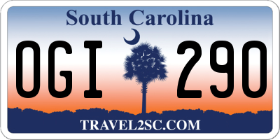 SC license plate OGI290