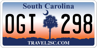 SC license plate OGI298