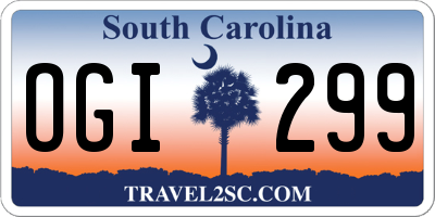 SC license plate OGI299