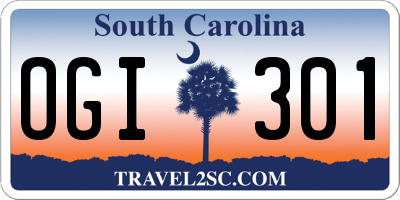 SC license plate OGI301
