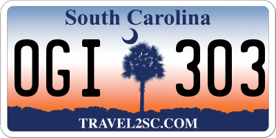 SC license plate OGI303