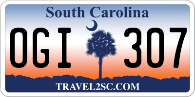 SC license plate OGI307