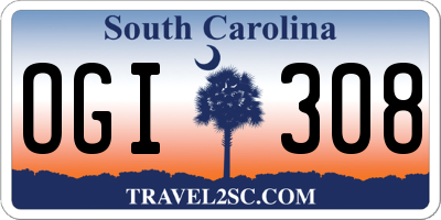 SC license plate OGI308