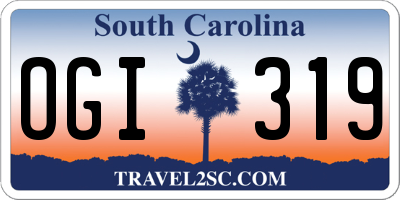 SC license plate OGI319