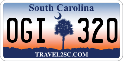 SC license plate OGI320