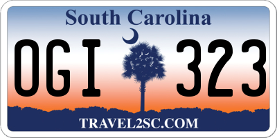 SC license plate OGI323
