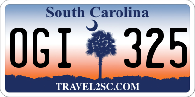 SC license plate OGI325