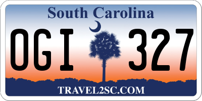 SC license plate OGI327