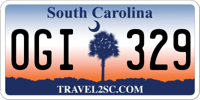 SC license plate OGI329