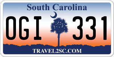 SC license plate OGI331