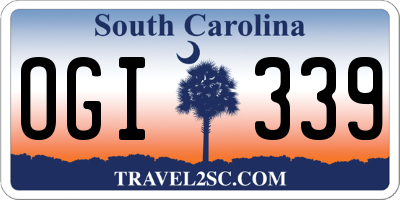 SC license plate OGI339