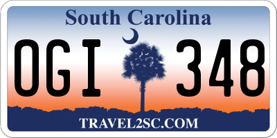 SC license plate OGI348
