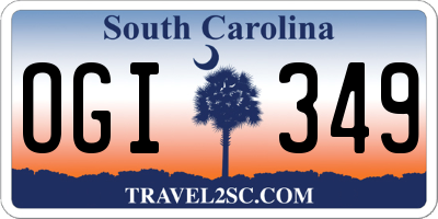 SC license plate OGI349