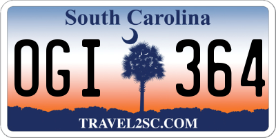 SC license plate OGI364