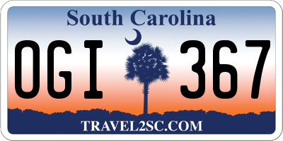 SC license plate OGI367