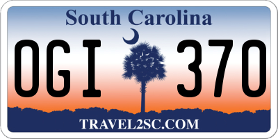 SC license plate OGI370