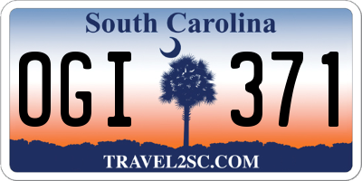 SC license plate OGI371