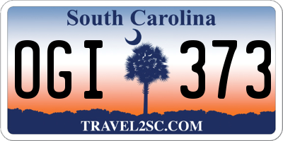 SC license plate OGI373