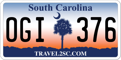 SC license plate OGI376