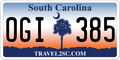 SC license plate OGI385