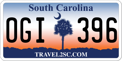 SC license plate OGI396