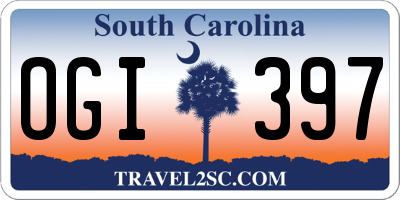 SC license plate OGI397