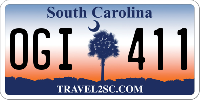 SC license plate OGI411