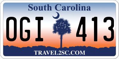 SC license plate OGI413